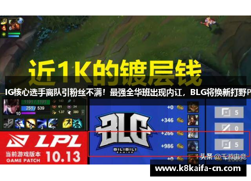 IG核心选手离队引粉丝不满！最强全华班出现内讧，BLG将换新打野